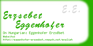 erzsebet eggenhofer business card